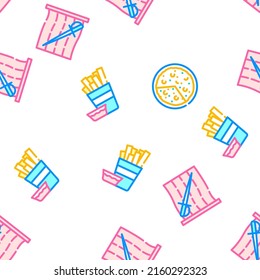 Spain Nation Heritage Vector Seamless Pattern Color Line Illustration