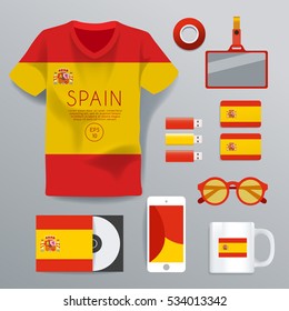 Spain : National Corporate Products : Vector Illustration