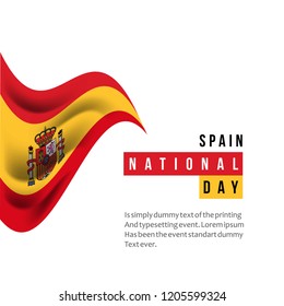 Spain National Day Vector Template Design Illustration