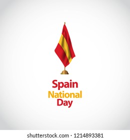 Spain National Day Vector Template Design Illustration