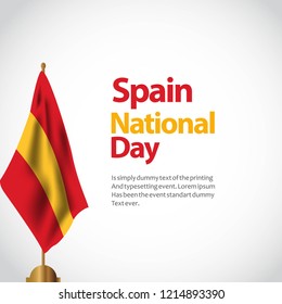 Spain National Day Vector Template Design Illustration