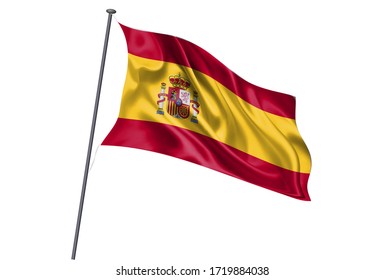 Spain National flag pole icon 