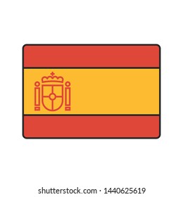 Spain national flag vector icon