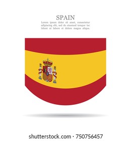 Spain national flag vector icon