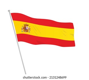 Bandera nacional de España. ilustración vectorial