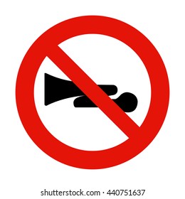 Spain No Horns Traffic Sign