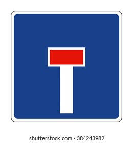 Spain No Through Road Sign svg