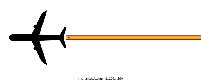 spain plane icon vector illustration. isolated on white background