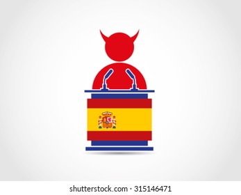 Spain Podium Speech Evil