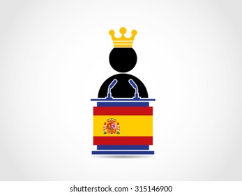 Spain Podium Speech King