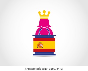Spain Podium Speech Queen