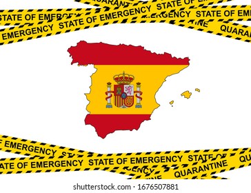 Spain quarantine and extraordinary emergency measures under pandemic virus.