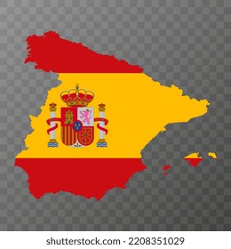 Mapa de regiones de España. Ilustración vectorial.