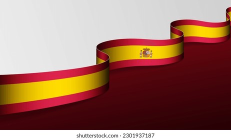 Spain ribbon flag background. Element of impact for the use you want to make of it.