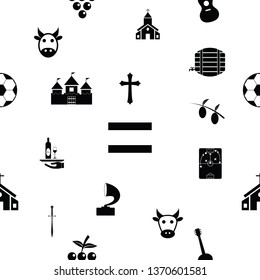 spain seamless pattern background icon.