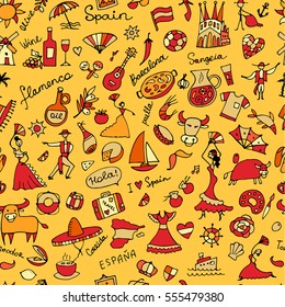 Spain, seamless pattern for your design