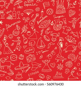 Spain, seamless pattern for your design