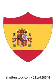 Spain Shield Flag