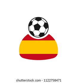 Spain is a soccer player, a fan. Icon.