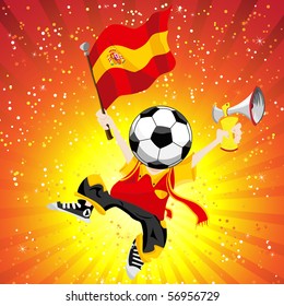 Spain Soccer Winner. Editable Vector Illustration