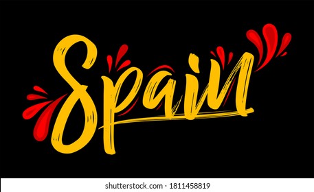 Spain Spanish Patriotic Banner design flag colors vector illustration.