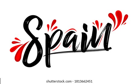 Spain Spanish Patriotic Banner design flag colors vector illustration.