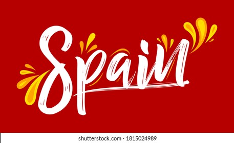 Spain Spanish Patriotic Banner design with flag colors vector illustration.