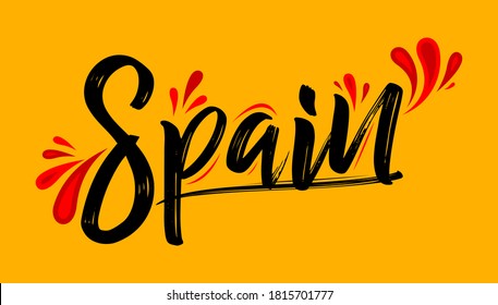 Spain. Spanish Patriotic Banner design with flag colors, vector illustration.