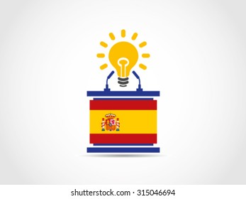 Spain Speech Podium Bright Idea