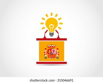 Spain Speech Podium Shining Idea