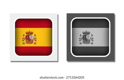 Spain Square Rounded Flag Icon