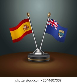 Espanha e ST. A tabela Helena sinaliza a relação com o plano de fundo do gradiente. Ilustração de vetor