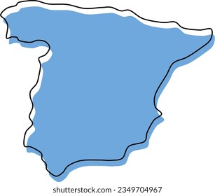 mapa vectorial de diseño con estilo españa