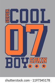 spain super cool boy,,t-shirt design