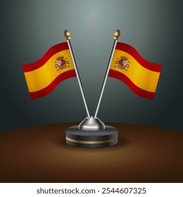 A tabela Espanha sinaliza a relação com o plano de fundo do gradiente. Ilustração de vetor