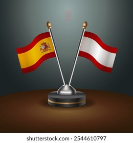 A Espanha e a tabela do Taiti sinalizam a relação com o plano de fundo do gradiente. Ilustração de vetor