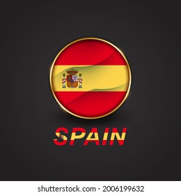 Spain text effect style - Editable text effect vector illustration. Spain 3d Flag - Euro 2020 Finalists