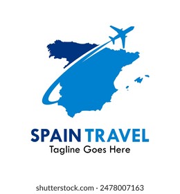 Spain travel design logo template illustration