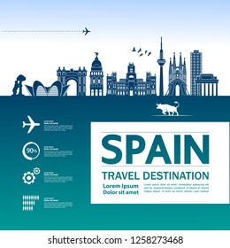 Spain Travel Destination Vector .