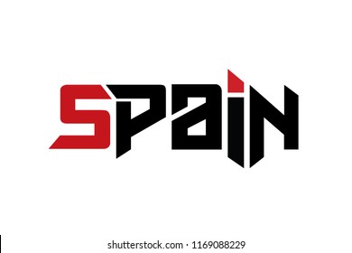 Spain typography design vector, for t-shirt, poster and other uses