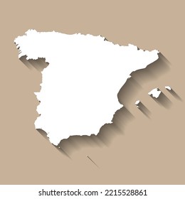 Spain vector country map silhouette