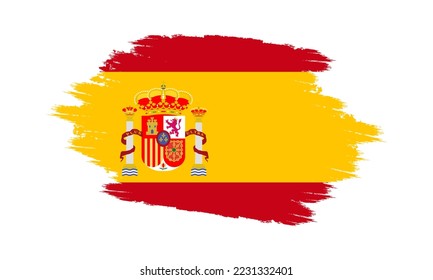 Spain Vector Flag. Grunge Spain Flag. Spain Flag with Grunge Texture. Vector illustration