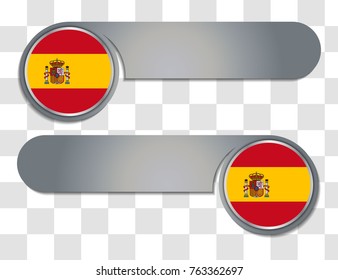 spain vector flag illustration. vector match scoreboard illustration. eps10.