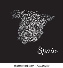 Spain - Vector Illustration with hand drawn decor