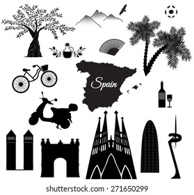 spain vector set