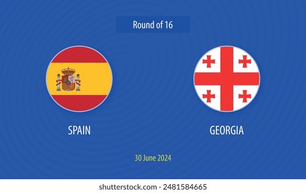 Spain vs Georgia soccer scoreboard broadcast template