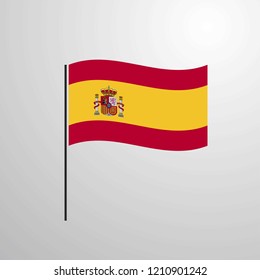Spain waving Flag