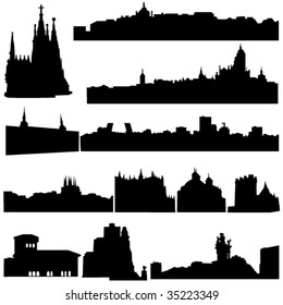 Spain's famous historical buildings and modern architecture.