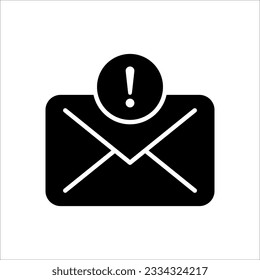 spam alert email warning single isolated on white background