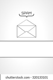 spam and arrow into open envelope
